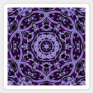 lilac pink and purple floral fantasy kaleidoscopic design Sticker